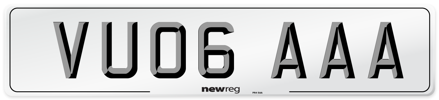 VU06 AAA Number Plate from New Reg